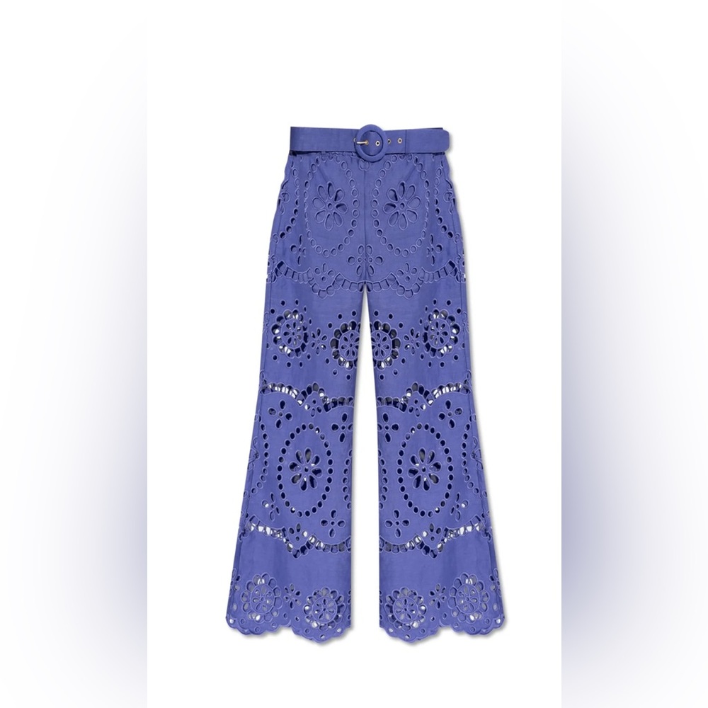Zimmermann Broderie Anglaise Cropped Trousers
